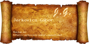 Jerkovics Gábor névjegykártya