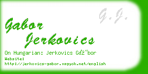 gabor jerkovics business card